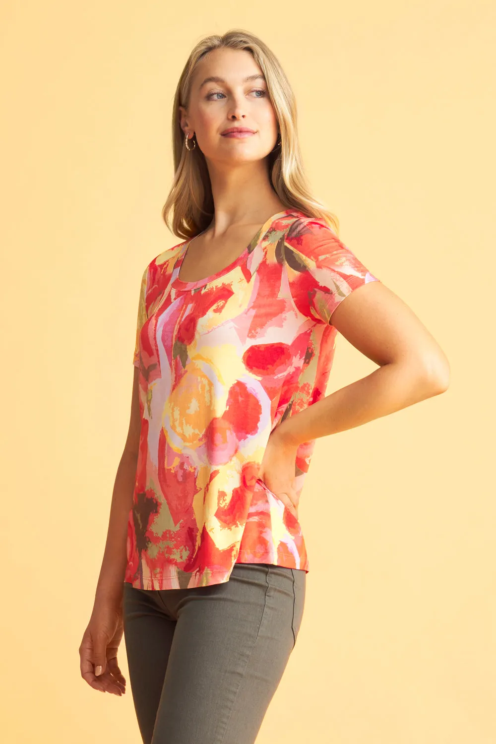 Printed T-Shirt - Bouquet Print