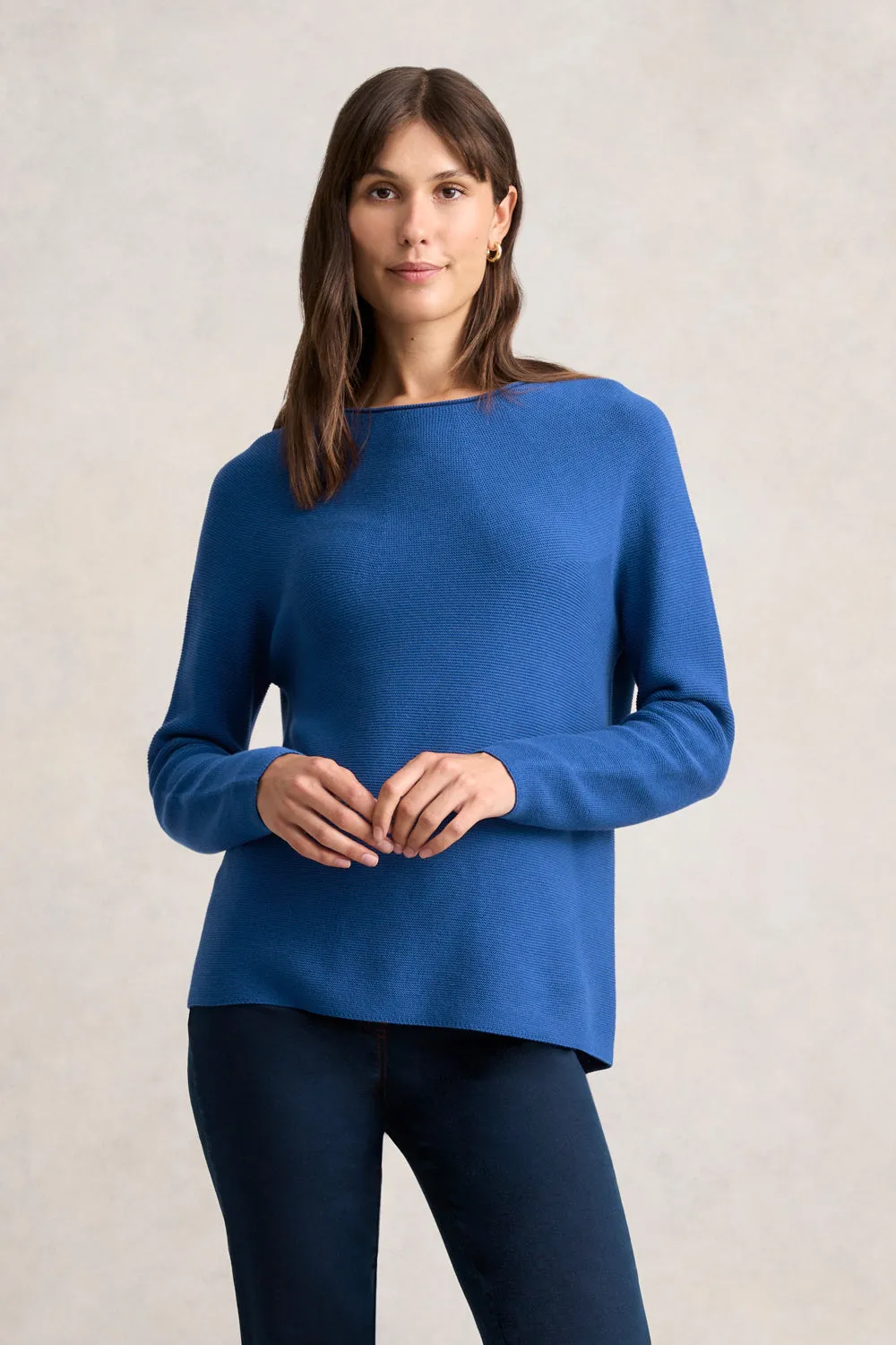 Purl Cotton Jumper - Klein Blue