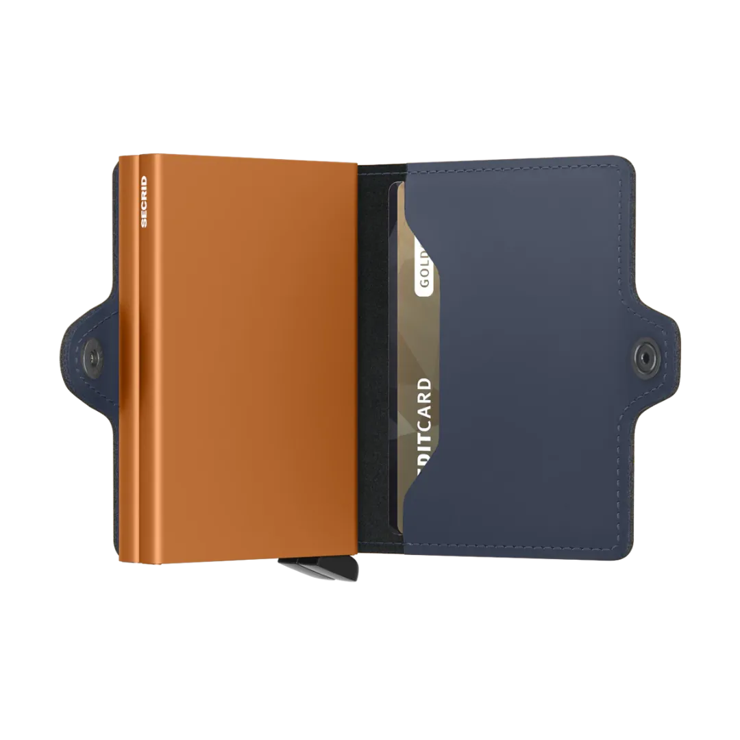 SECRID - Twinwallet Matte Night Blue & Orange