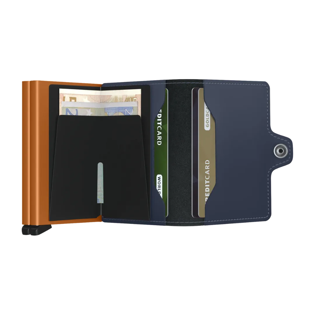 SECRID - Twinwallet Matte Night Blue & Orange