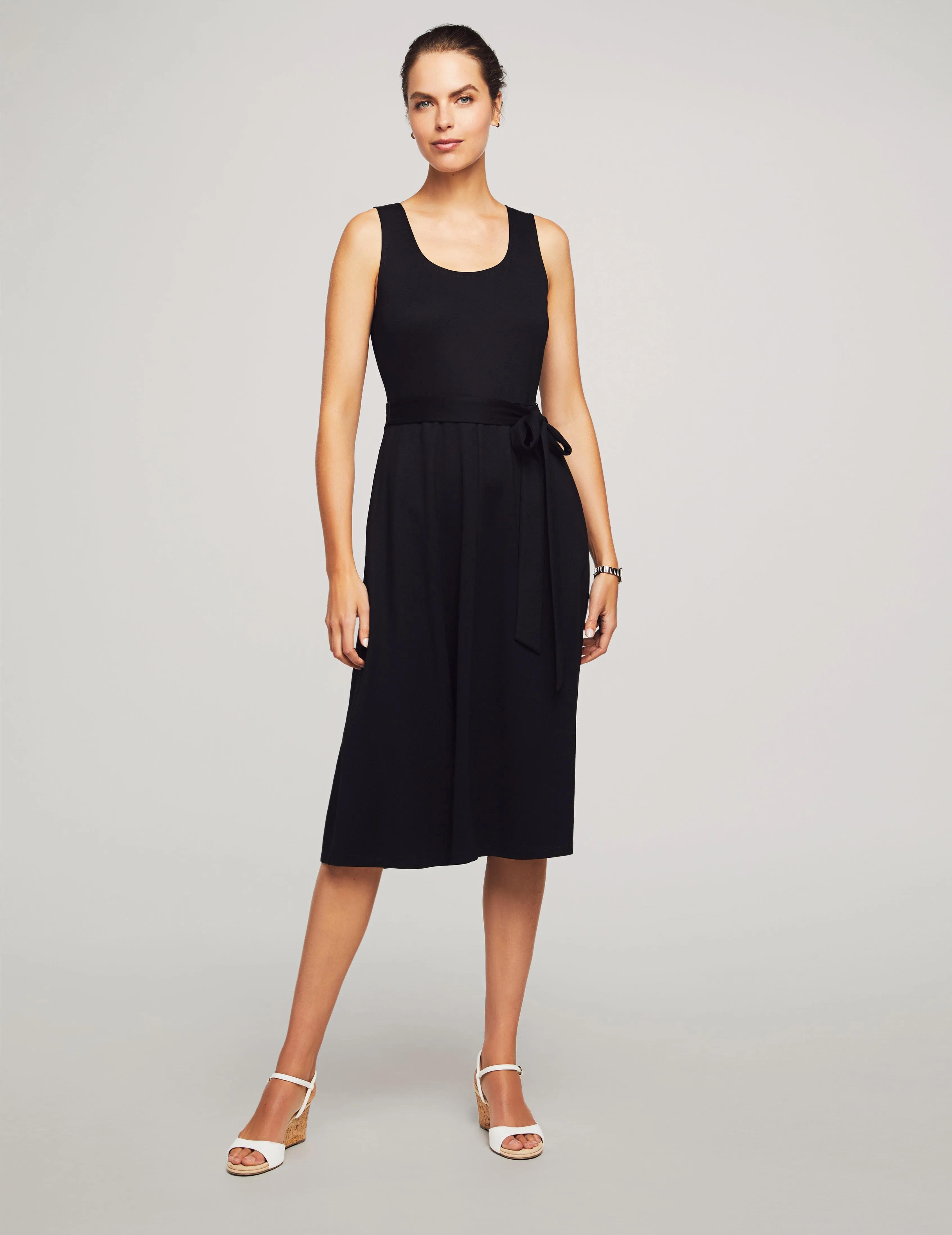 Serenity Knit Tank Dress With Belt- Sale