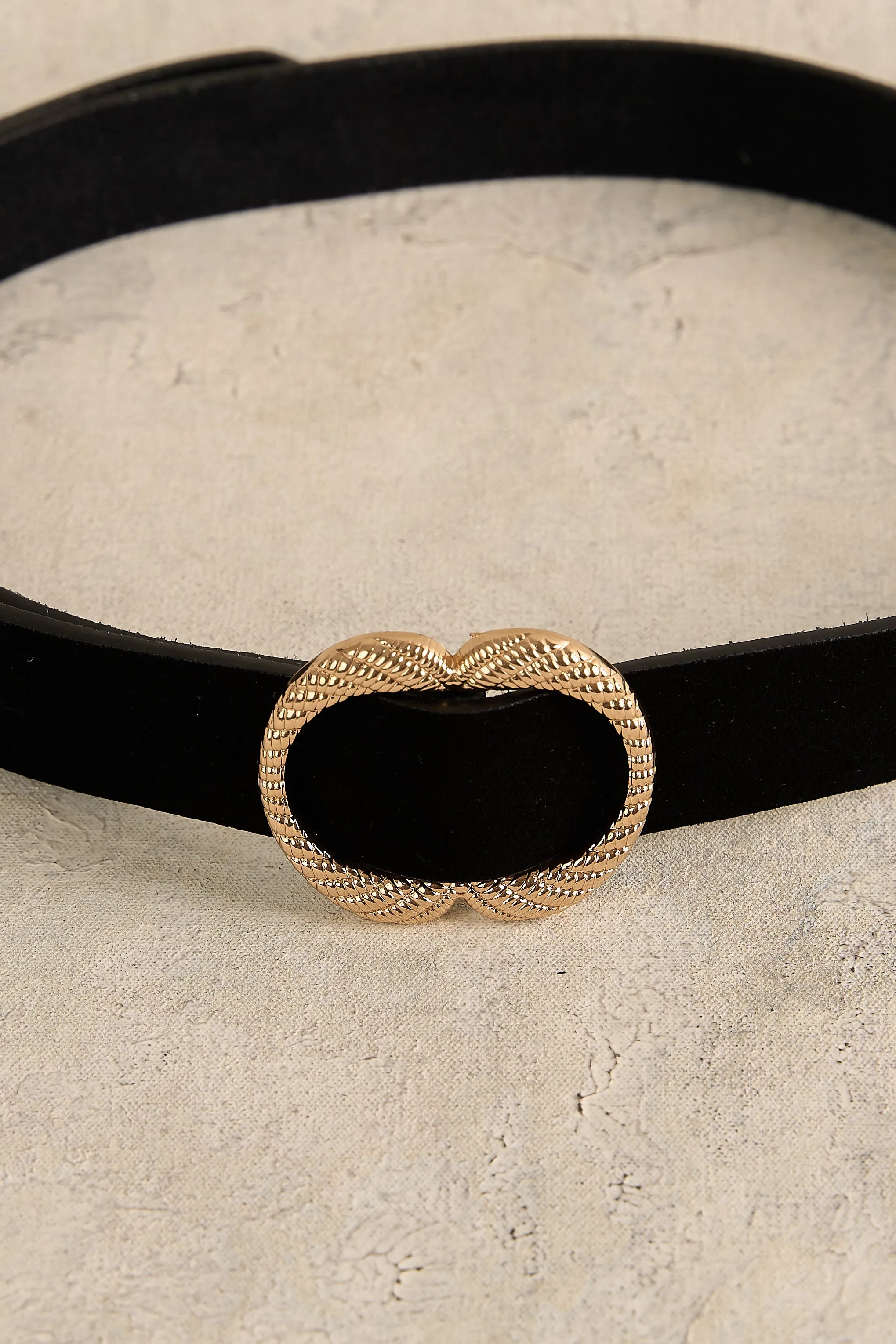 Sienna Suede Belt - Black