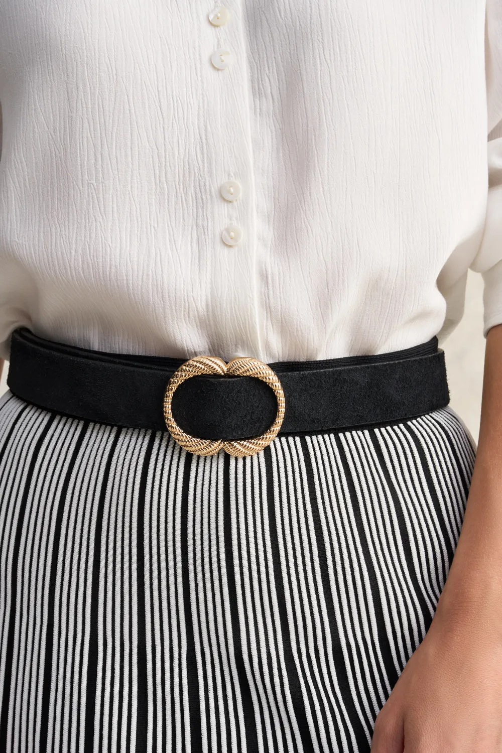 Sienna Suede Belt - Black