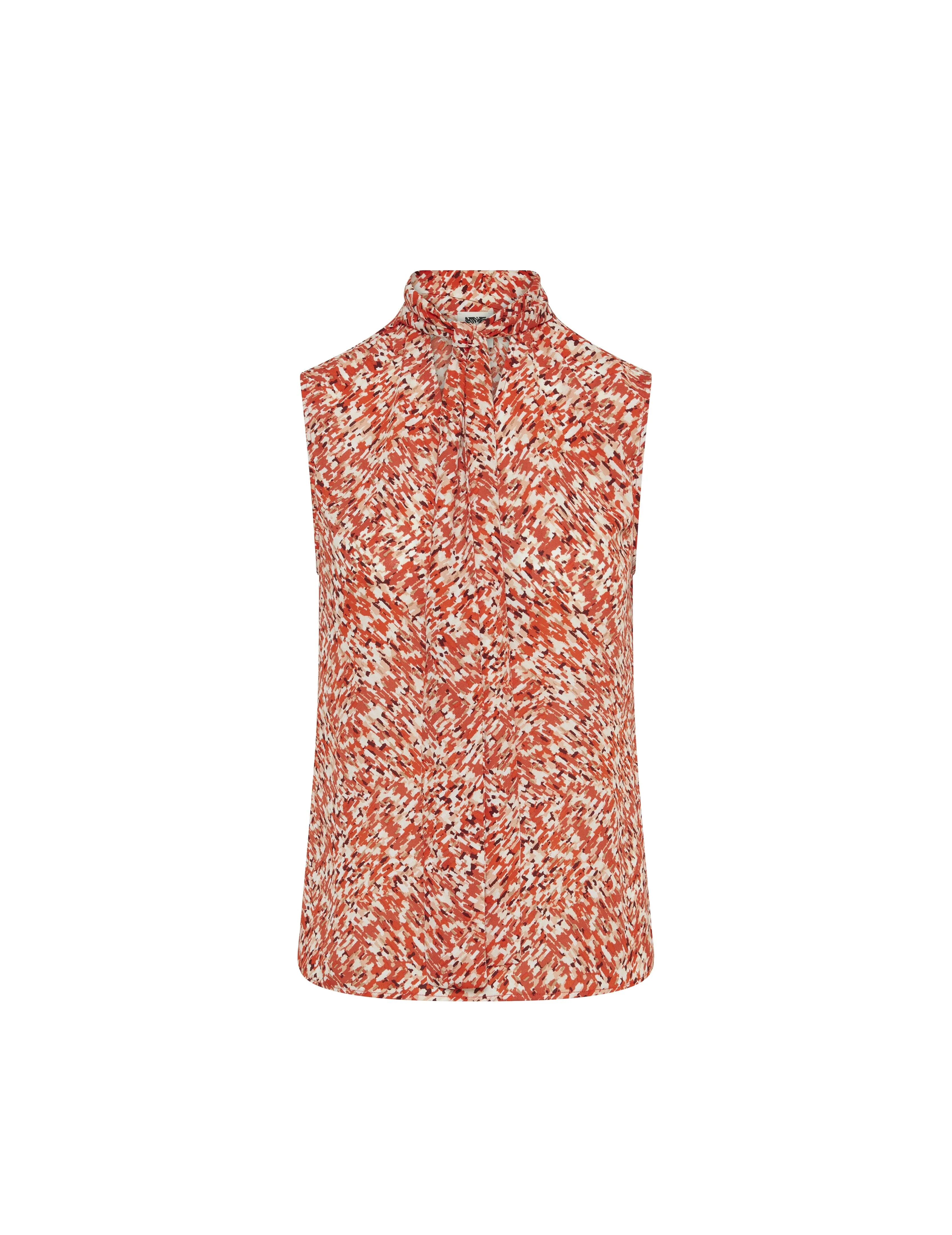 Sleeveless Tie Neck Blouse- Sale