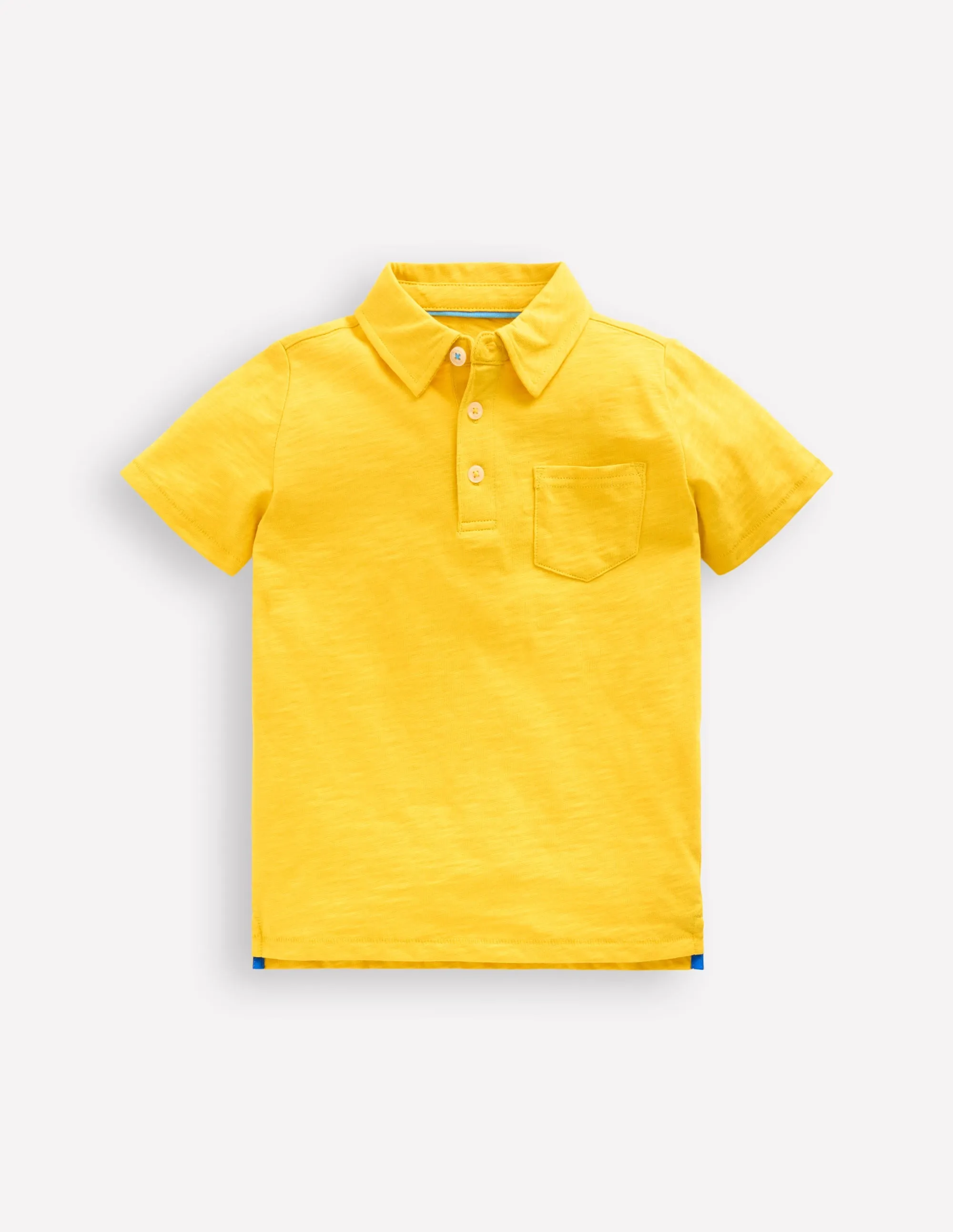 Slub Polo Shirt-Pineapple Yellow