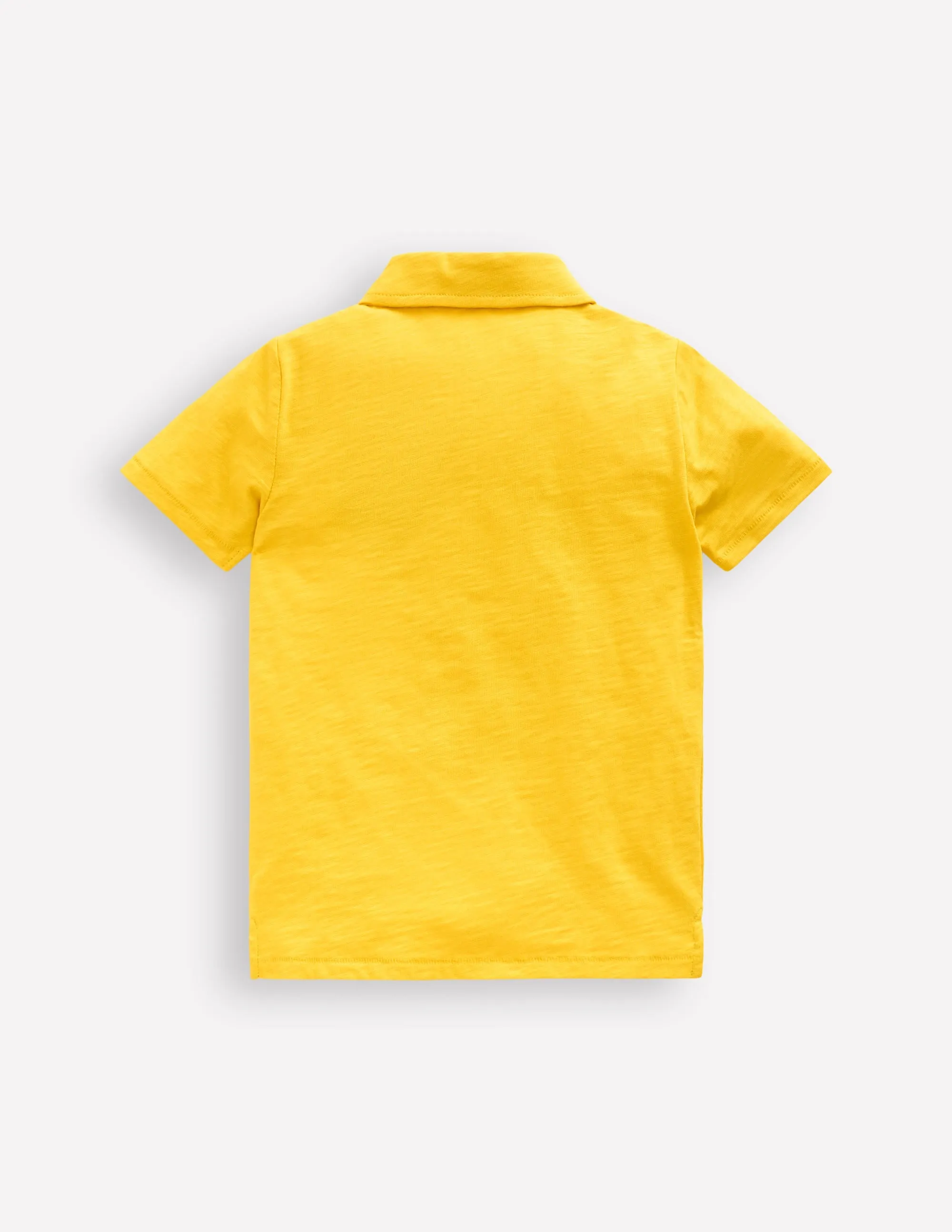 Slub Polo Shirt-Pineapple Yellow