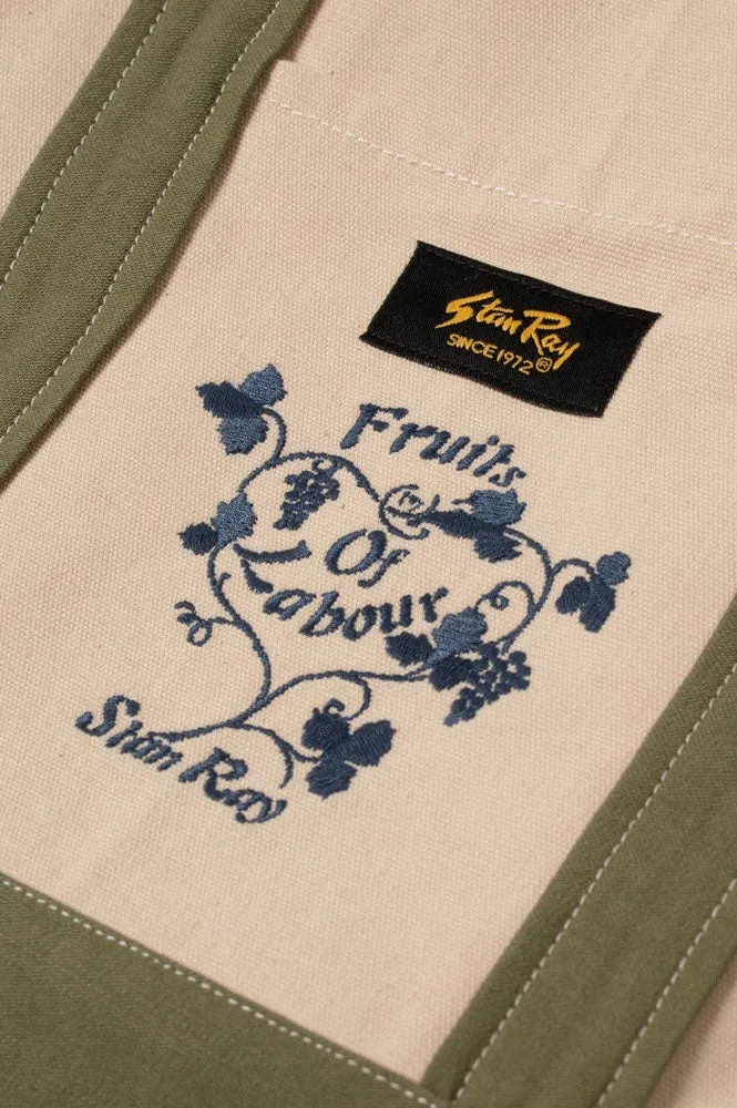 Stan Ray Natural & Olive Sateen Boat Tote Bag