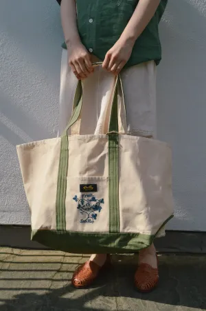 Stan Ray Natural & Olive Sateen Boat Tote Bag