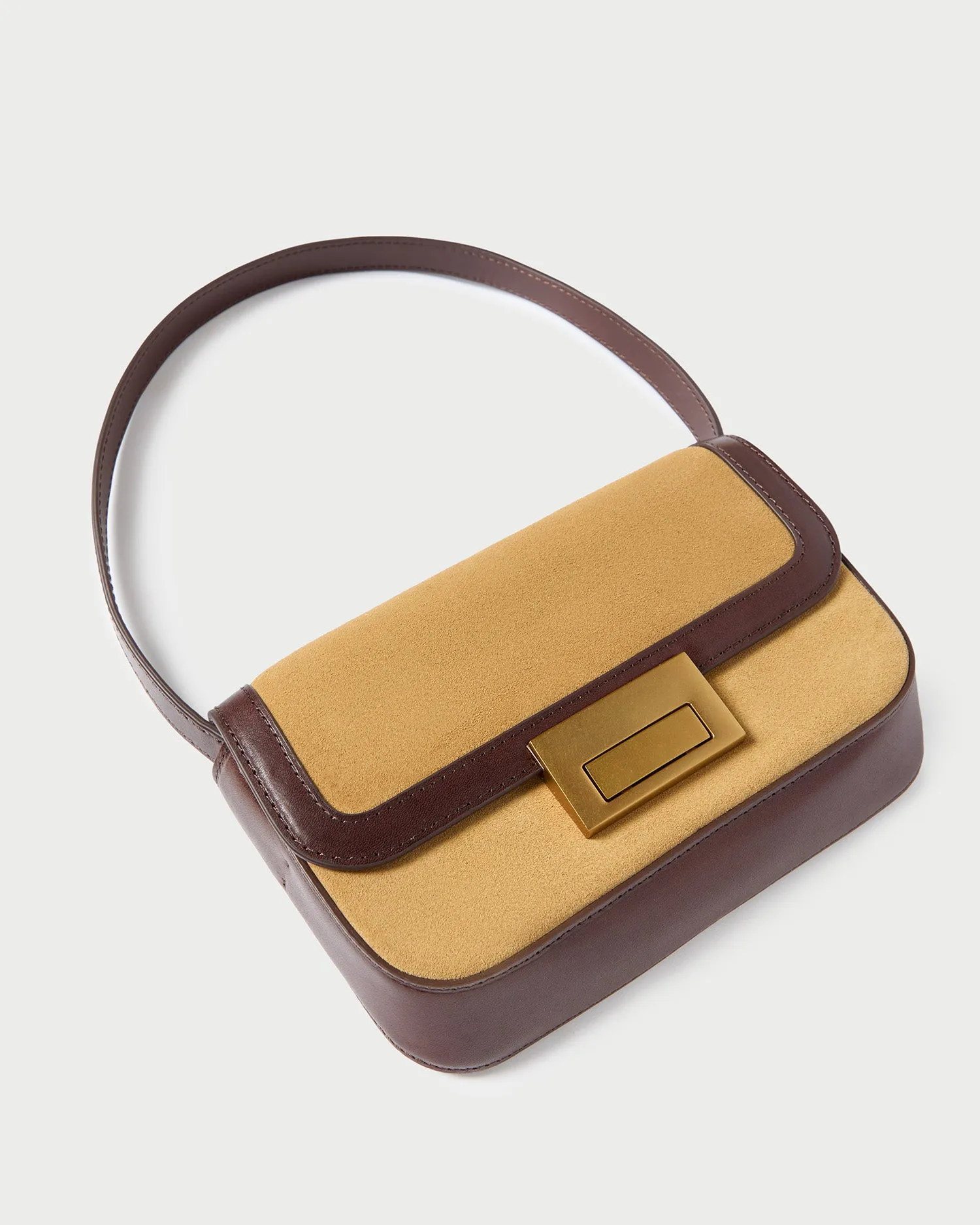 Stefania Hazel Suede Baguette Bag