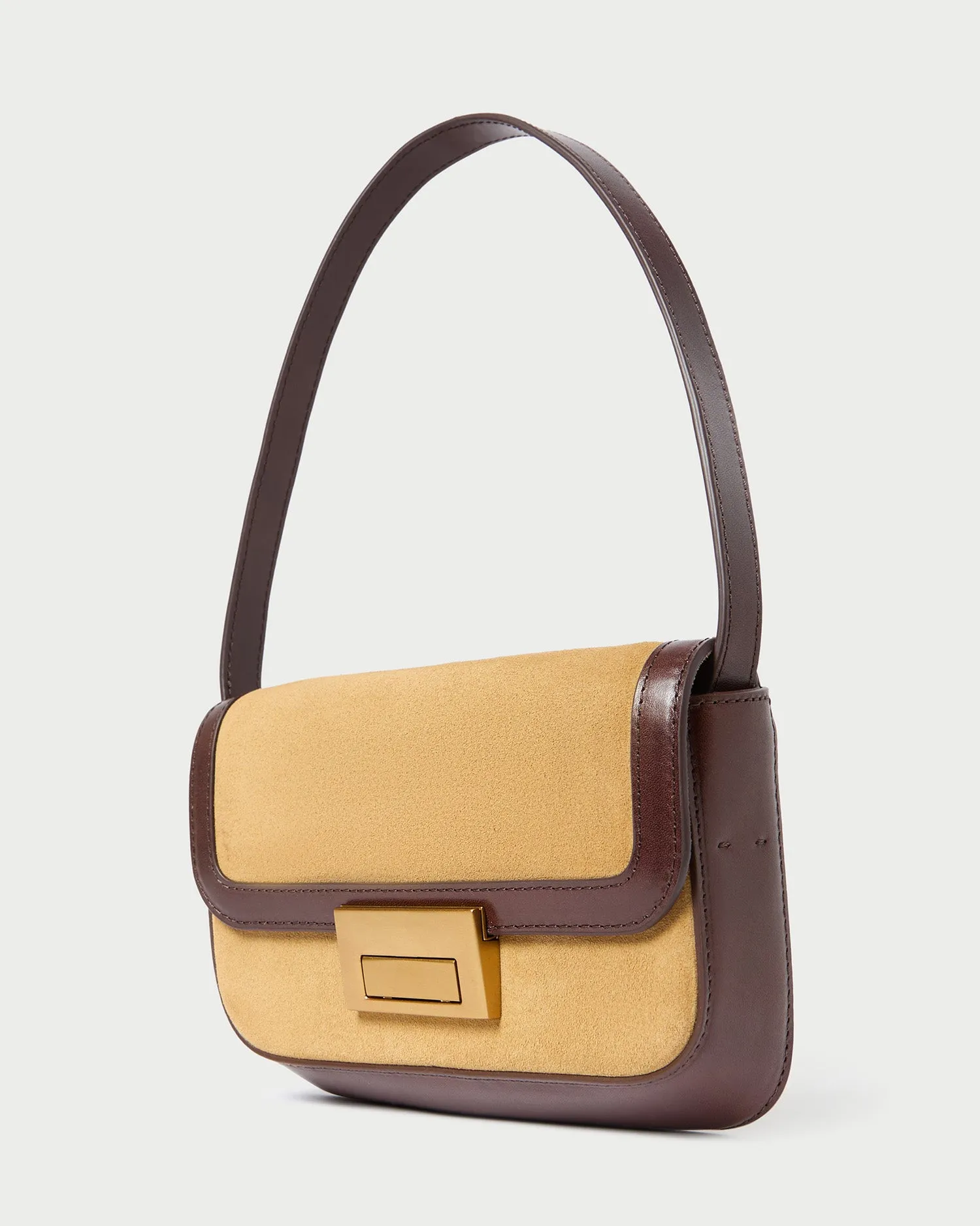 Stefania Hazel Suede Baguette Bag