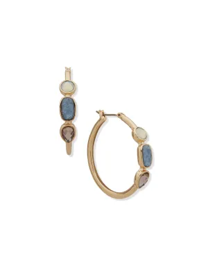Stone Drop Hoop