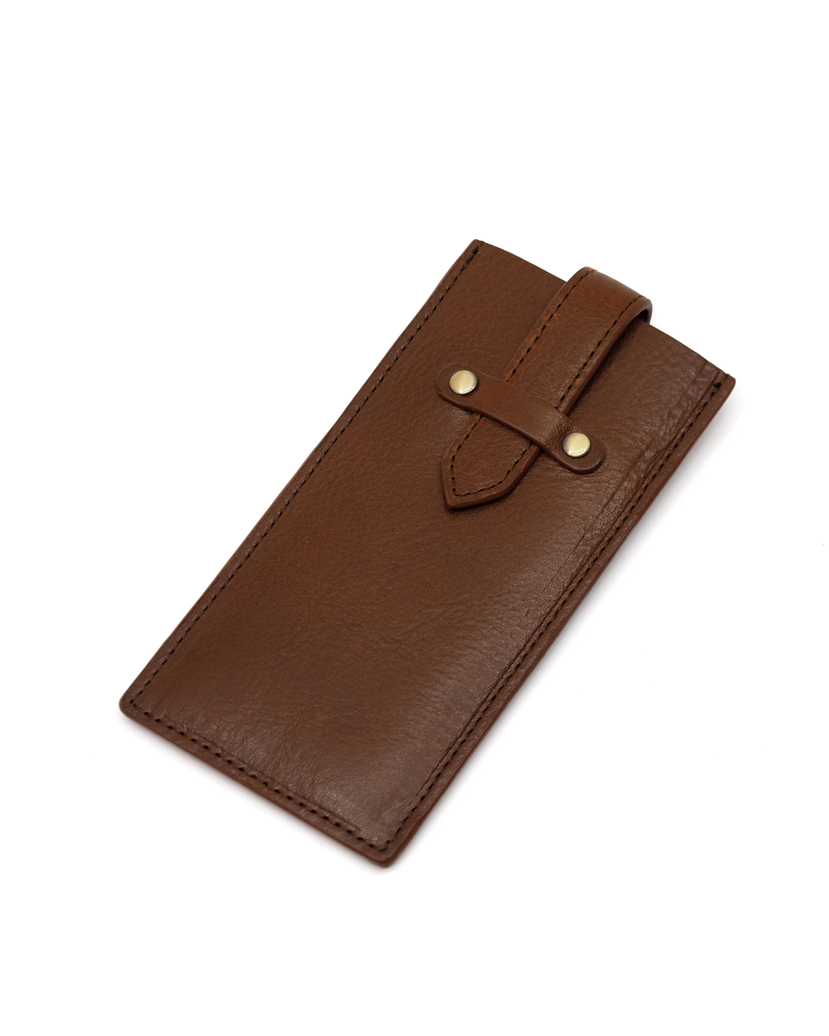 Sunglasses Sleeve (Cognac Svezia Tumbled Leather)