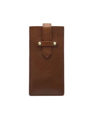 Sunglasses Sleeve (Cognac Svezia Tumbled Leather)
