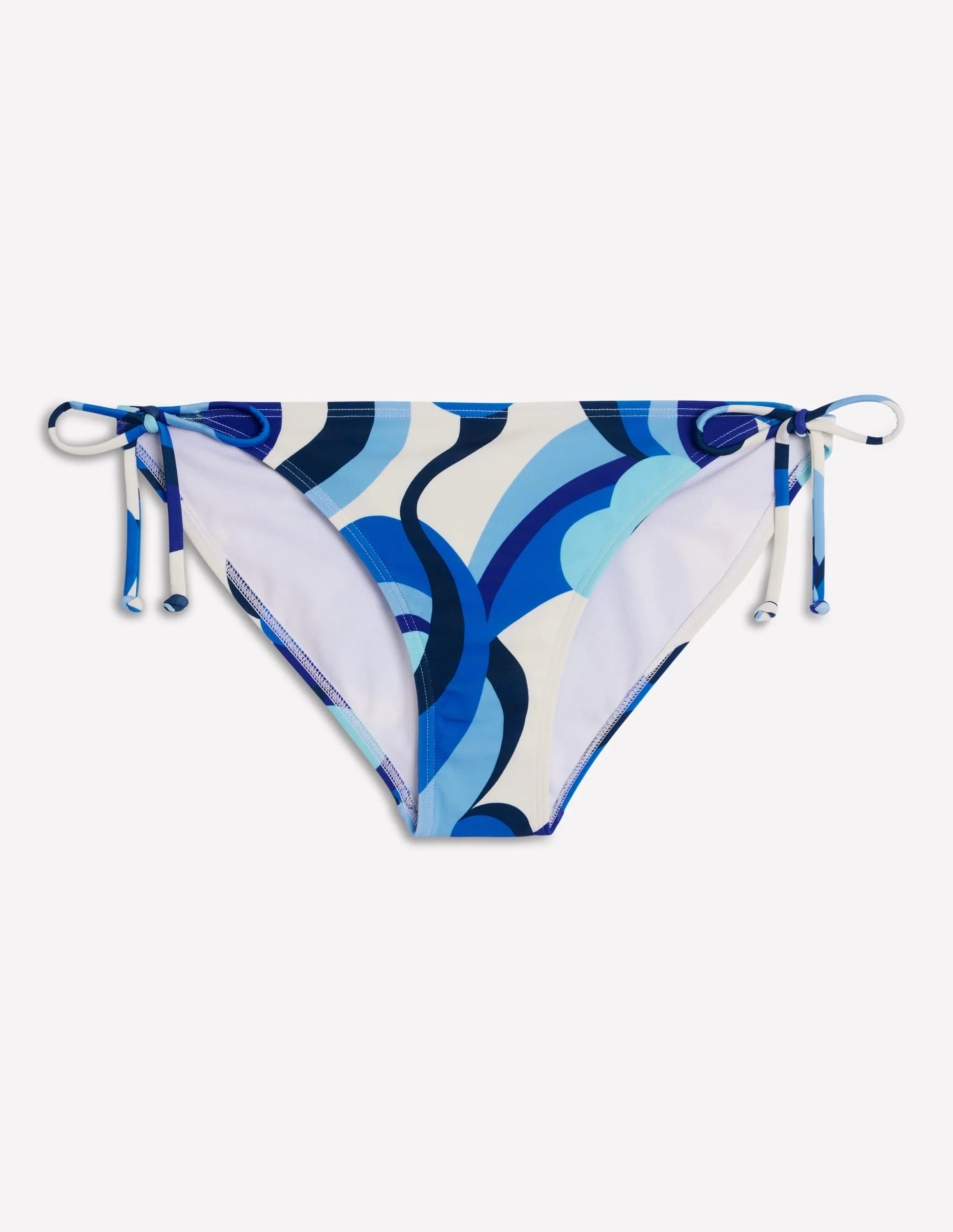 Symi String Bikini Bottoms-Blue. Abstract Swirl