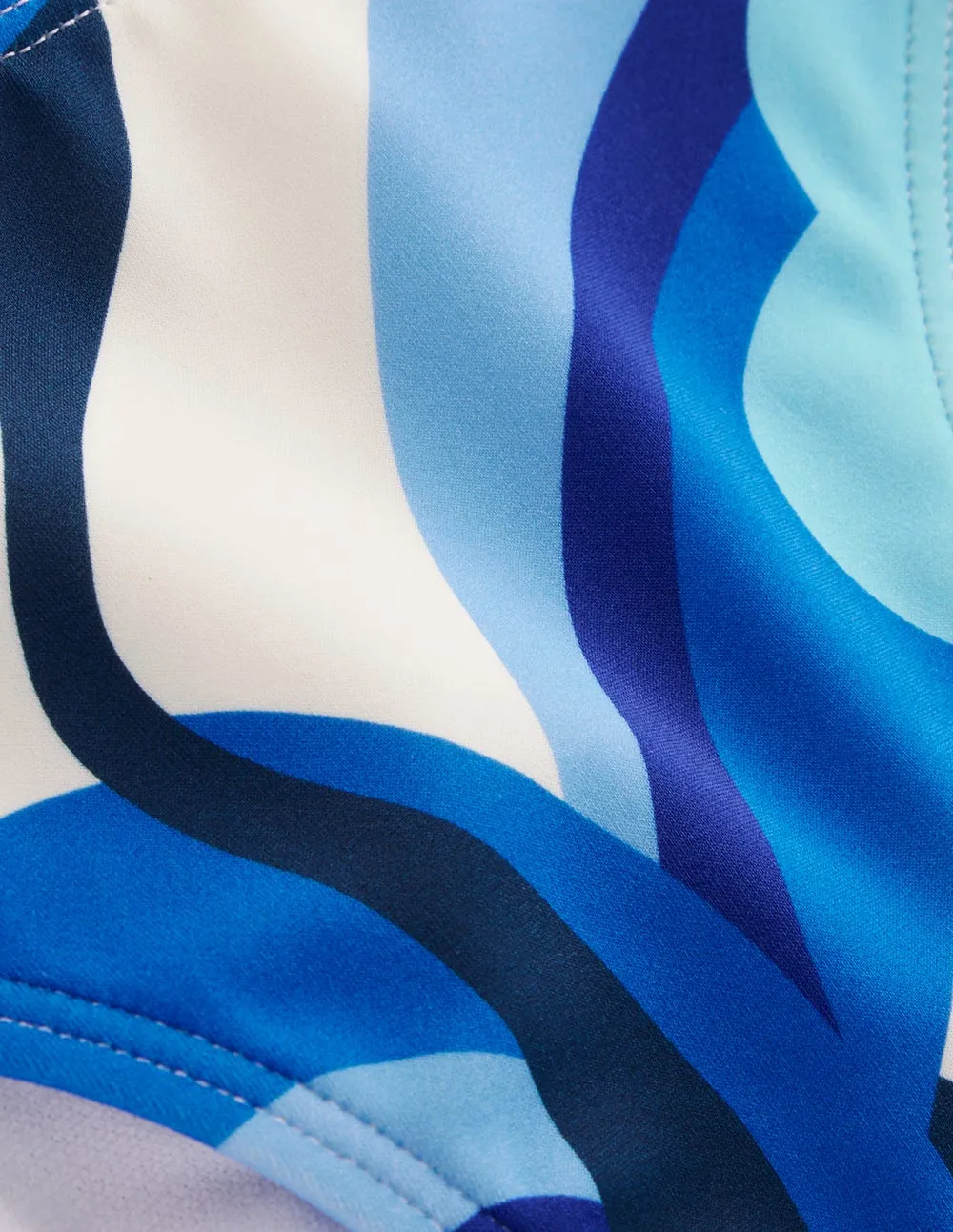 Symi String Bikini Bottoms-Blue. Abstract Swirl