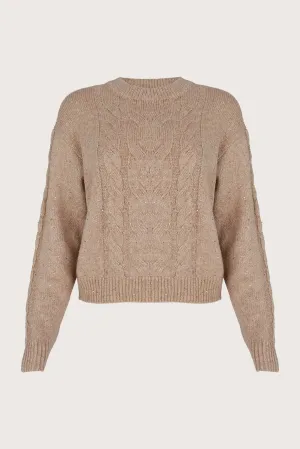 TAUPE AMALIA CLASSIC SWEATER