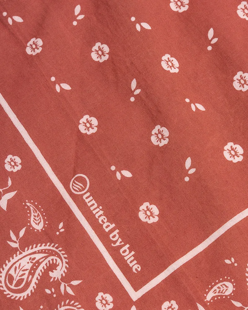 TerraDye Paisley Bandana - Charcoal. Currant