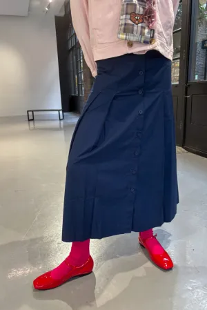 The Tiny Big Sister Pleated Navy Skirt