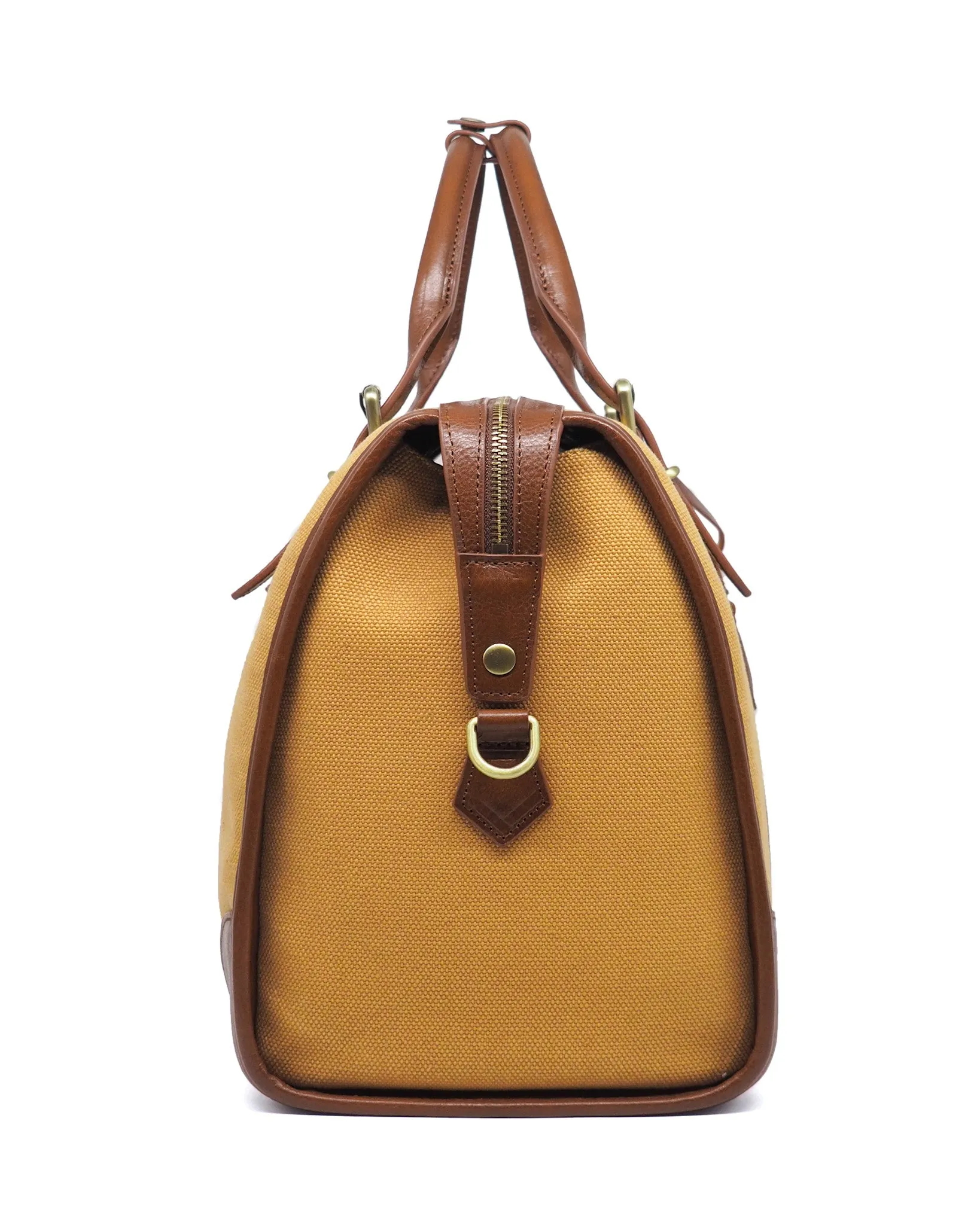 The Viaggio Heavy-Weight Canvas Duffel (Sand/ Cognac)