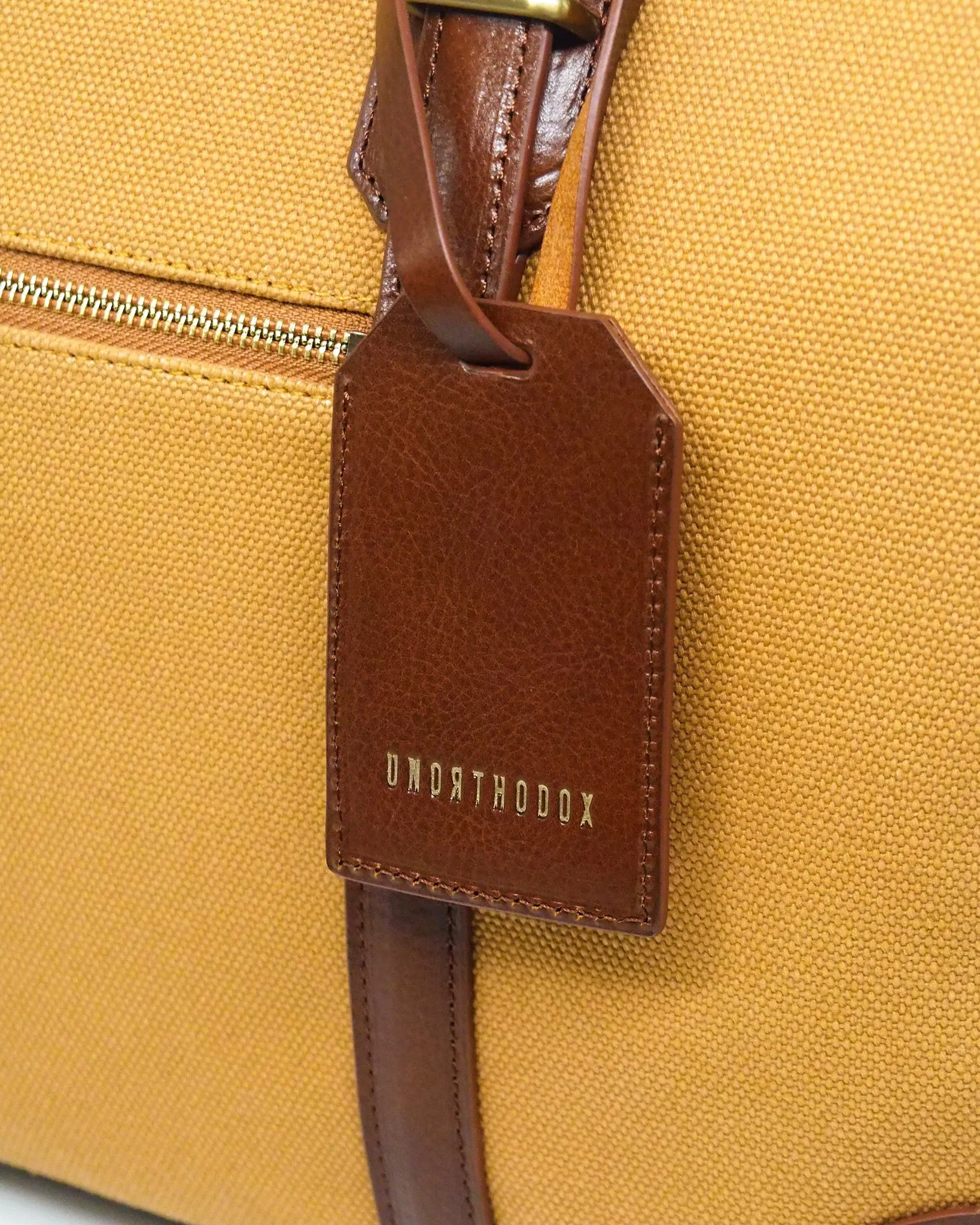 The Viaggio Heavy-Weight Canvas Duffel (Sand/ Cognac)