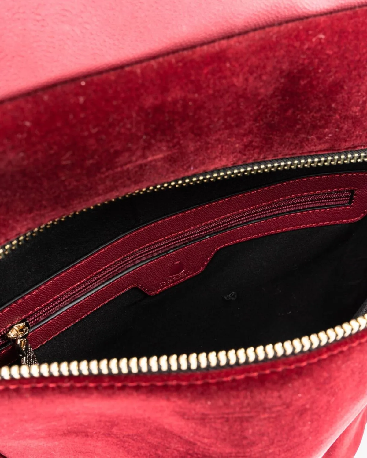 Velvet Backpack in Burgundy