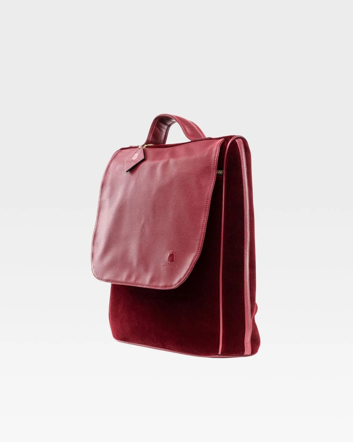 Velvet Backpack in Burgundy