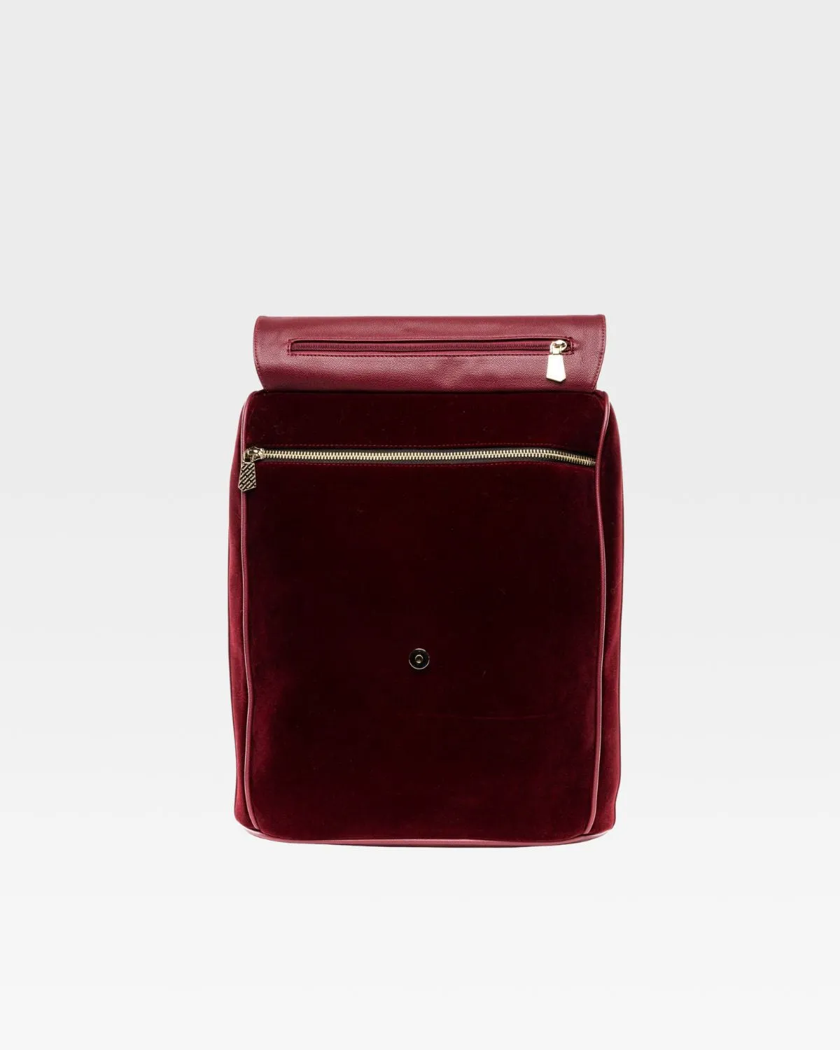 Velvet Backpack in Burgundy