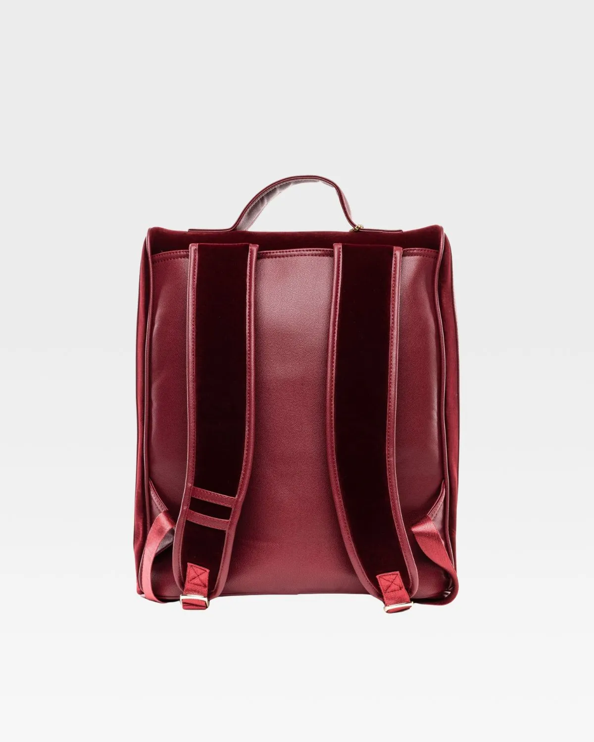 Velvet Backpack in Burgundy